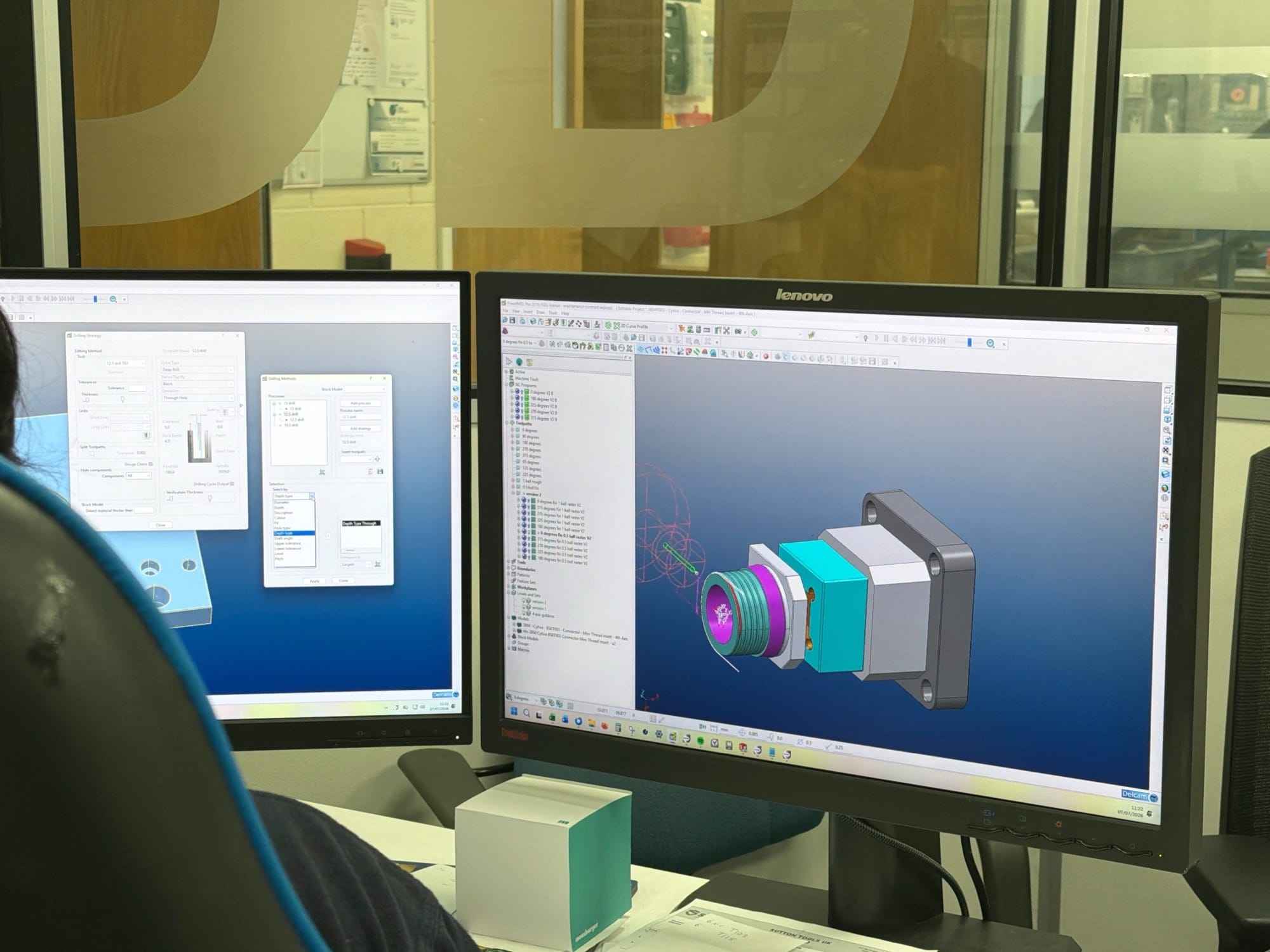 CAD software on screen during product design at Gemini