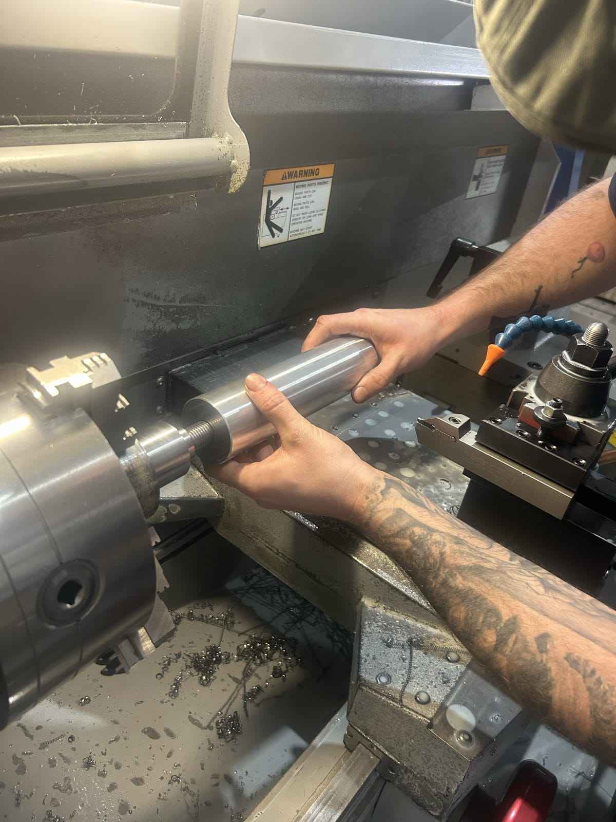 Haas CNC lathe on the shop floor at Gemini